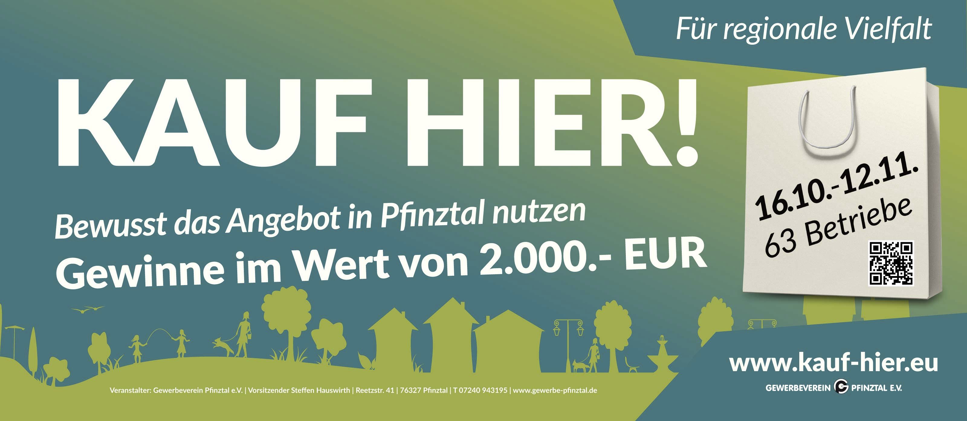 KAUF HIER Gewerbeverein Pfinztal E V 